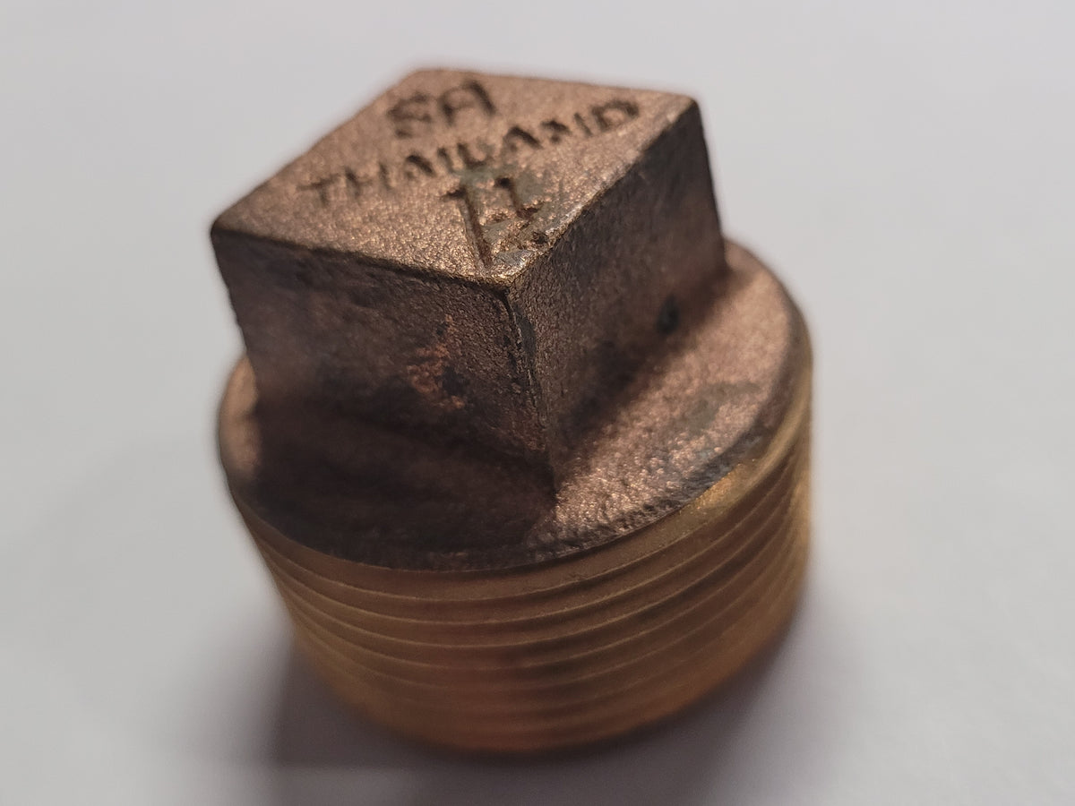 Bronze Square Head Pipe Plug, 1-1/2"mip, 44657
