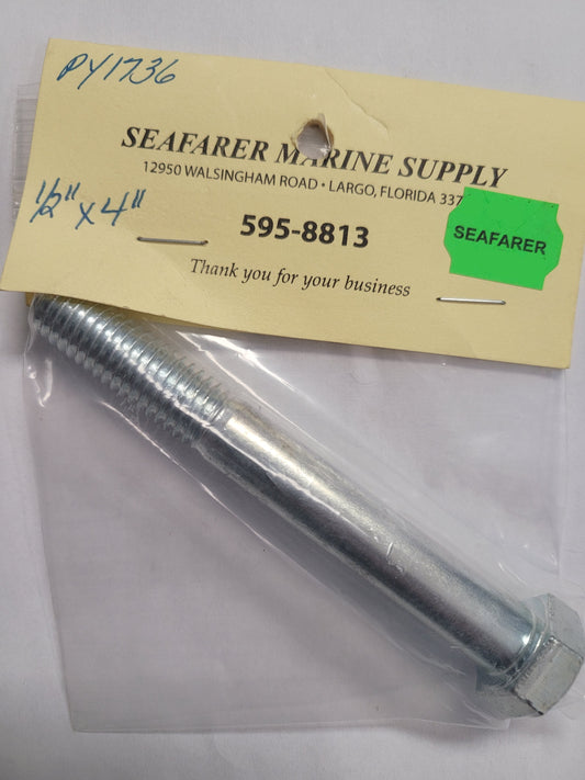1/2"x4" plated bolt