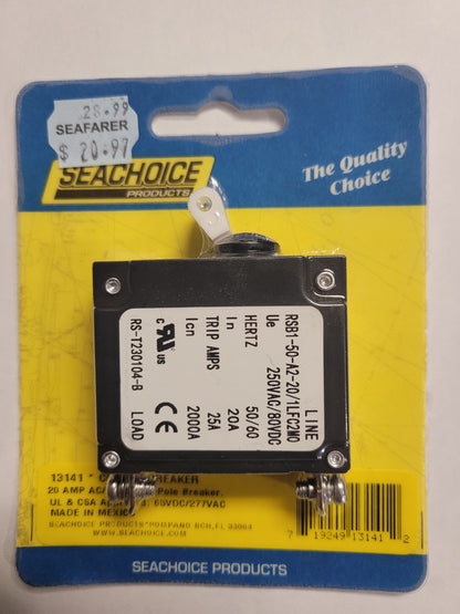 Seachoice AC/DC Panel Breaker With Single White Actuator