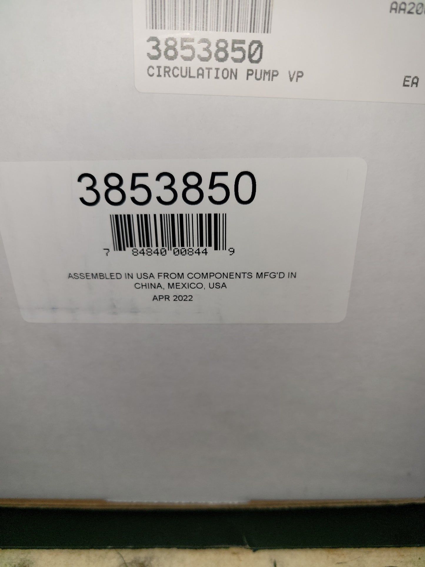 Engine Circ Pump, Volvo, 3853850