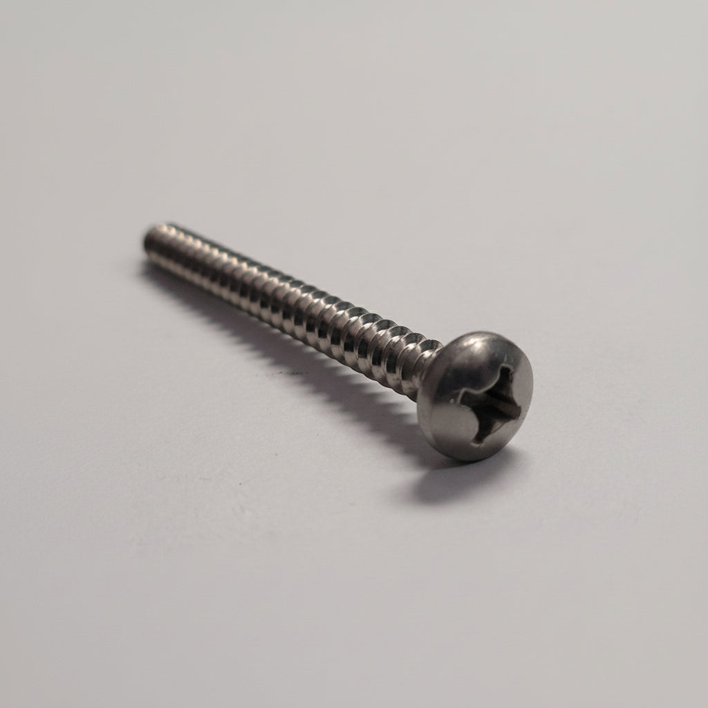 12X2-1/2" SS Pan Head Screw, 4-0205