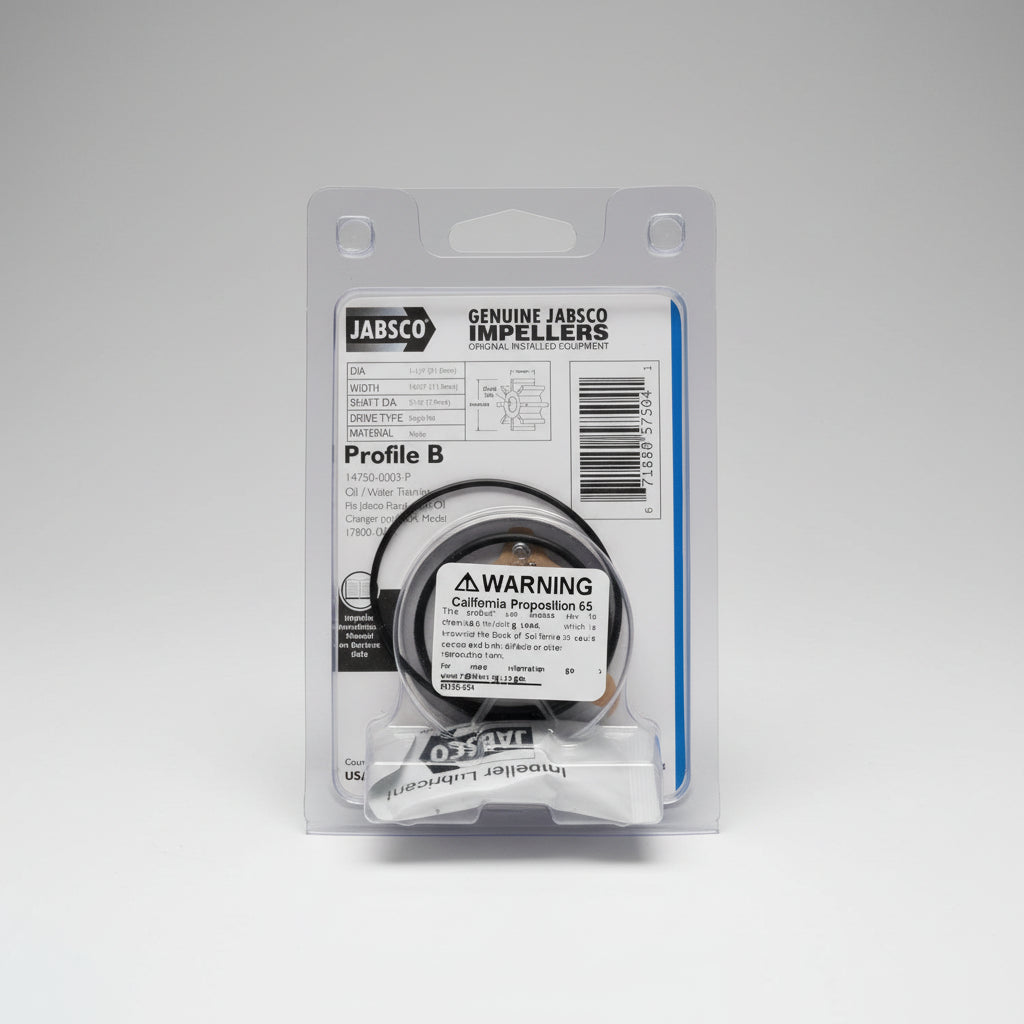 Replacement Nitrile Impeller, Jabsco 147500003P