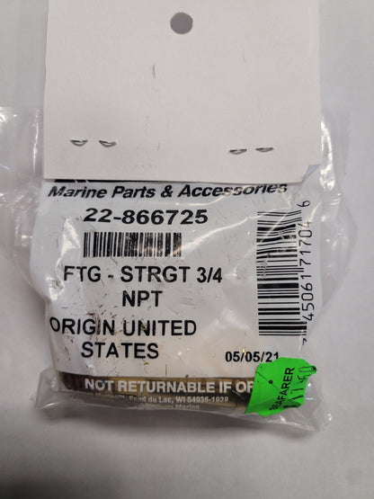 3/4" NPT x 1" Hose straight