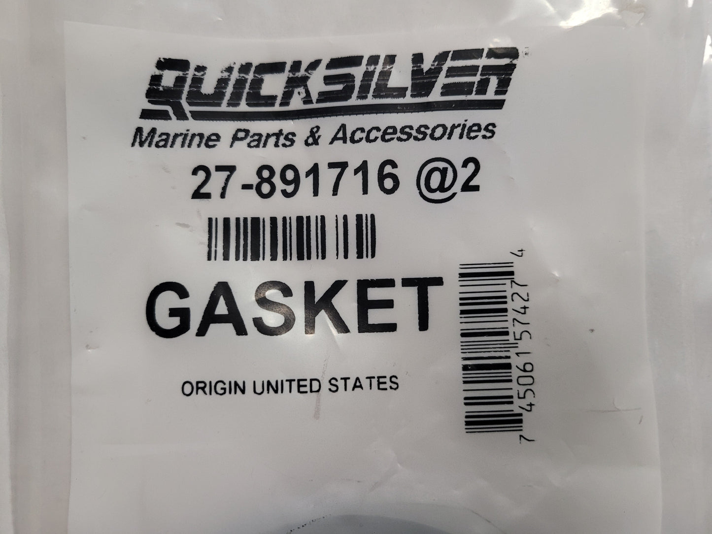 Gasket, End Cap, Quicksilver 891716