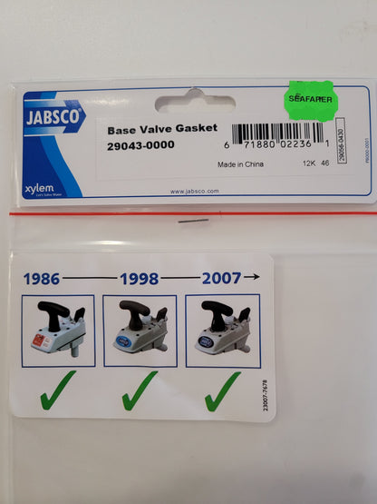 Jabsco Base Valve Gasket, 29043-0000