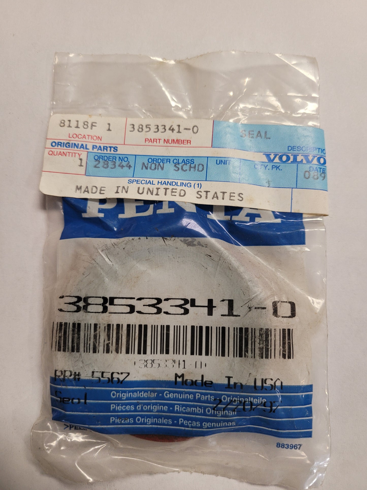 Seal, Front/Timing Cover, (NOS) Volvo 3853341