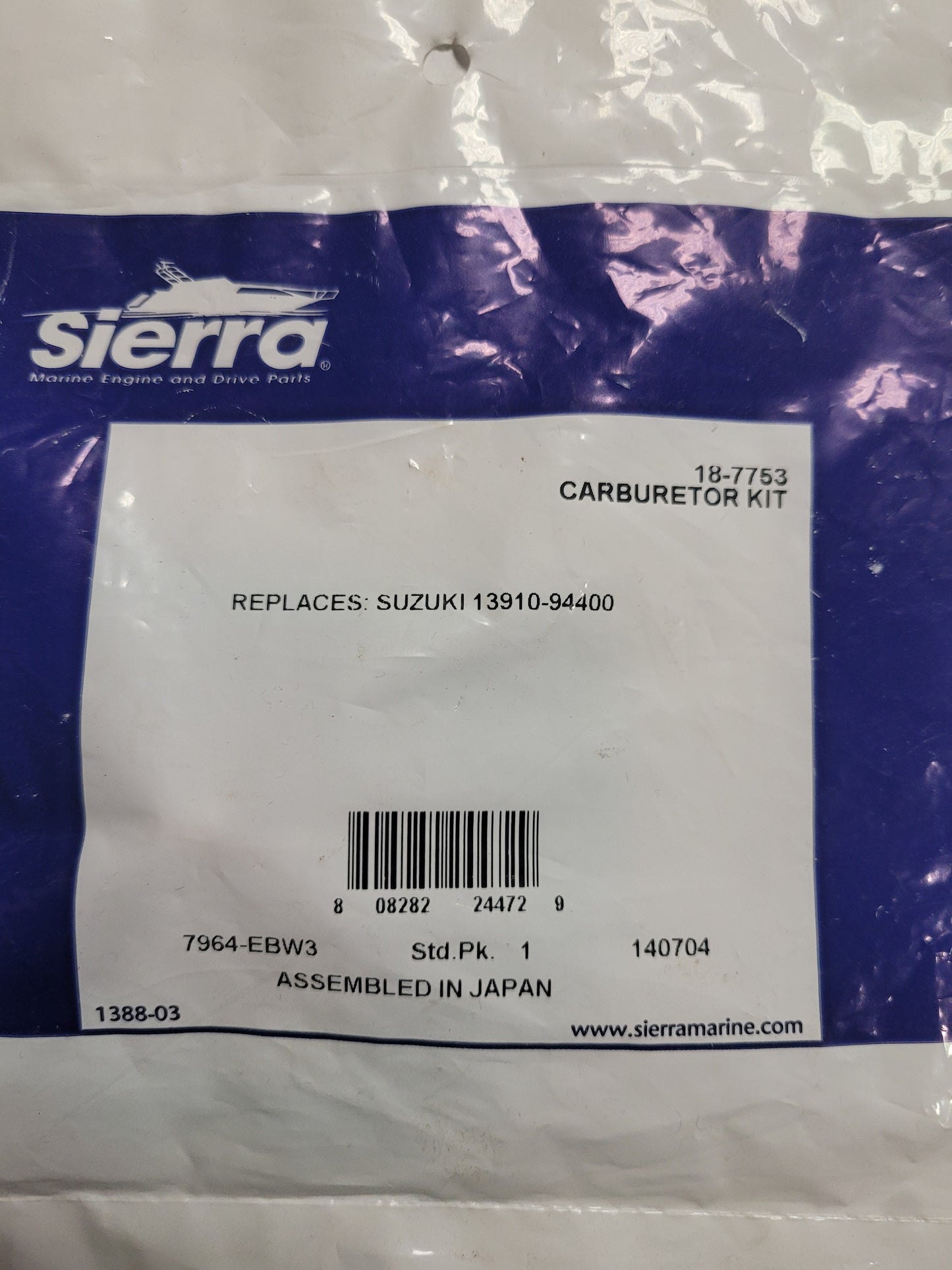 CARB KIT, SUZUKI, Sierra 18-7753
