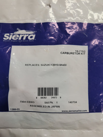 CARB KIT, SUZUKI, Sierra 18-7753
