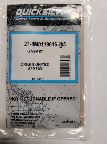 Gasket, IAC, Quicksilver 8M0119616