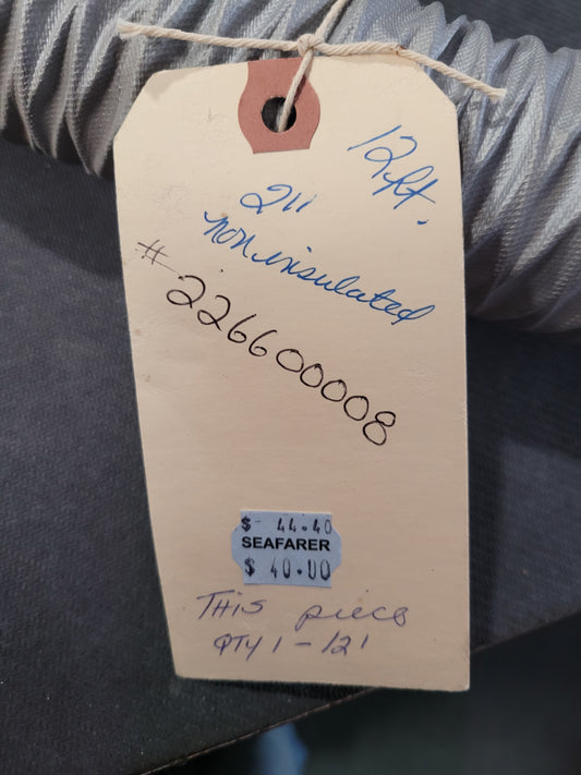 2" Non Ins Flex Duct Marine Air 226600008 CLOSE OUT  ONE 12 FT PIECE