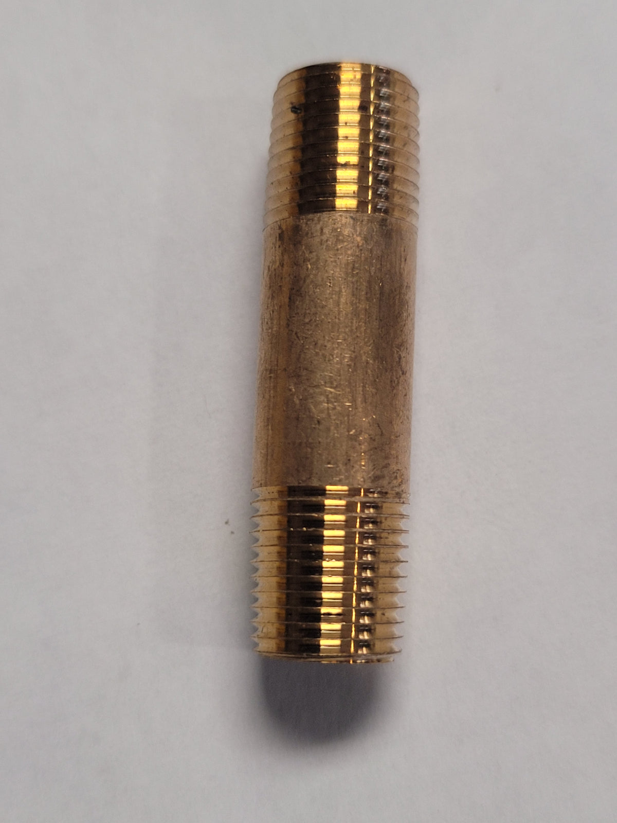 3/8"mip X 2"Red Brass Pipe Nipple, 40042