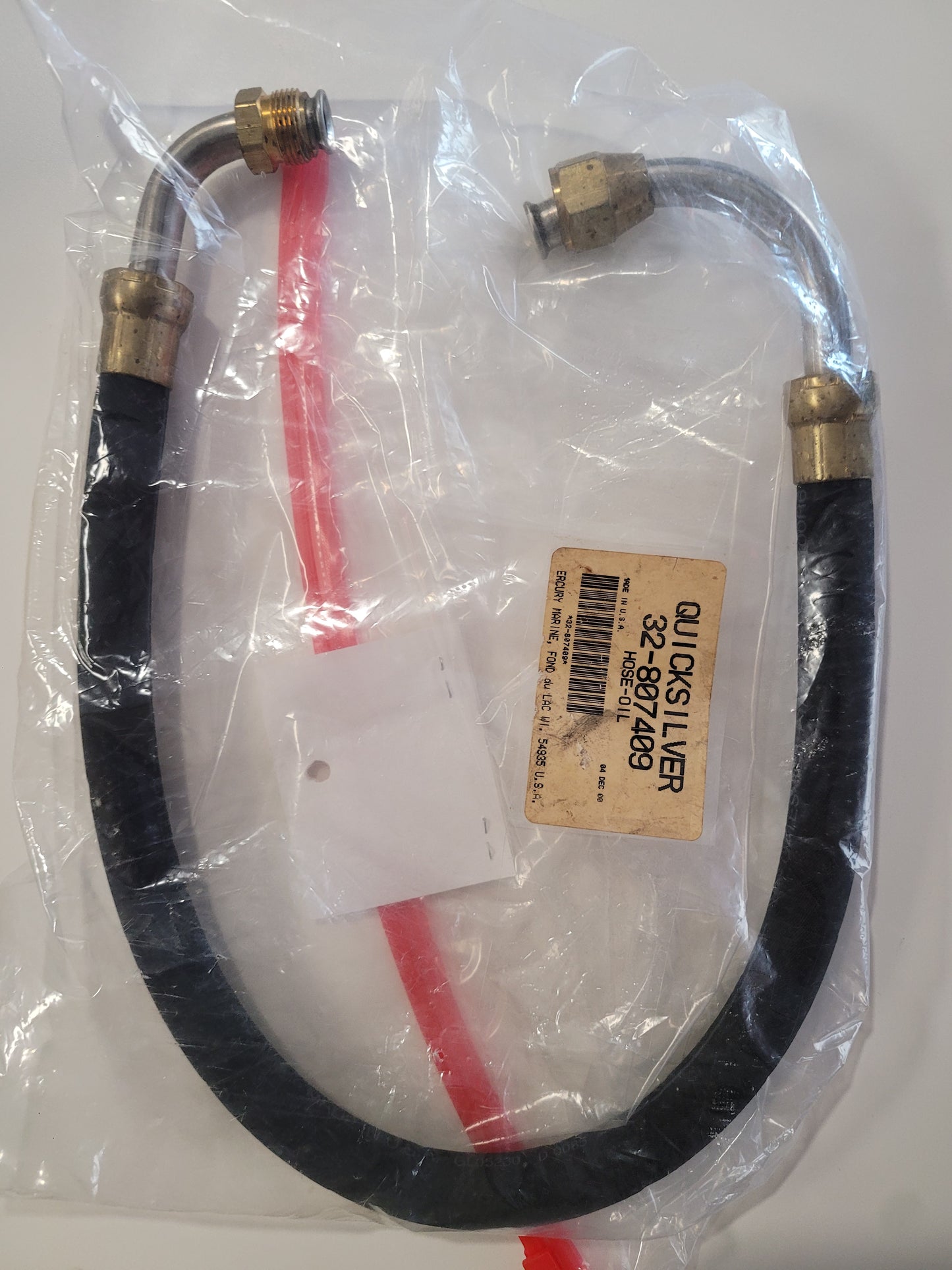 Hose, Oil Filter to Adapter, Quicksilver 807409