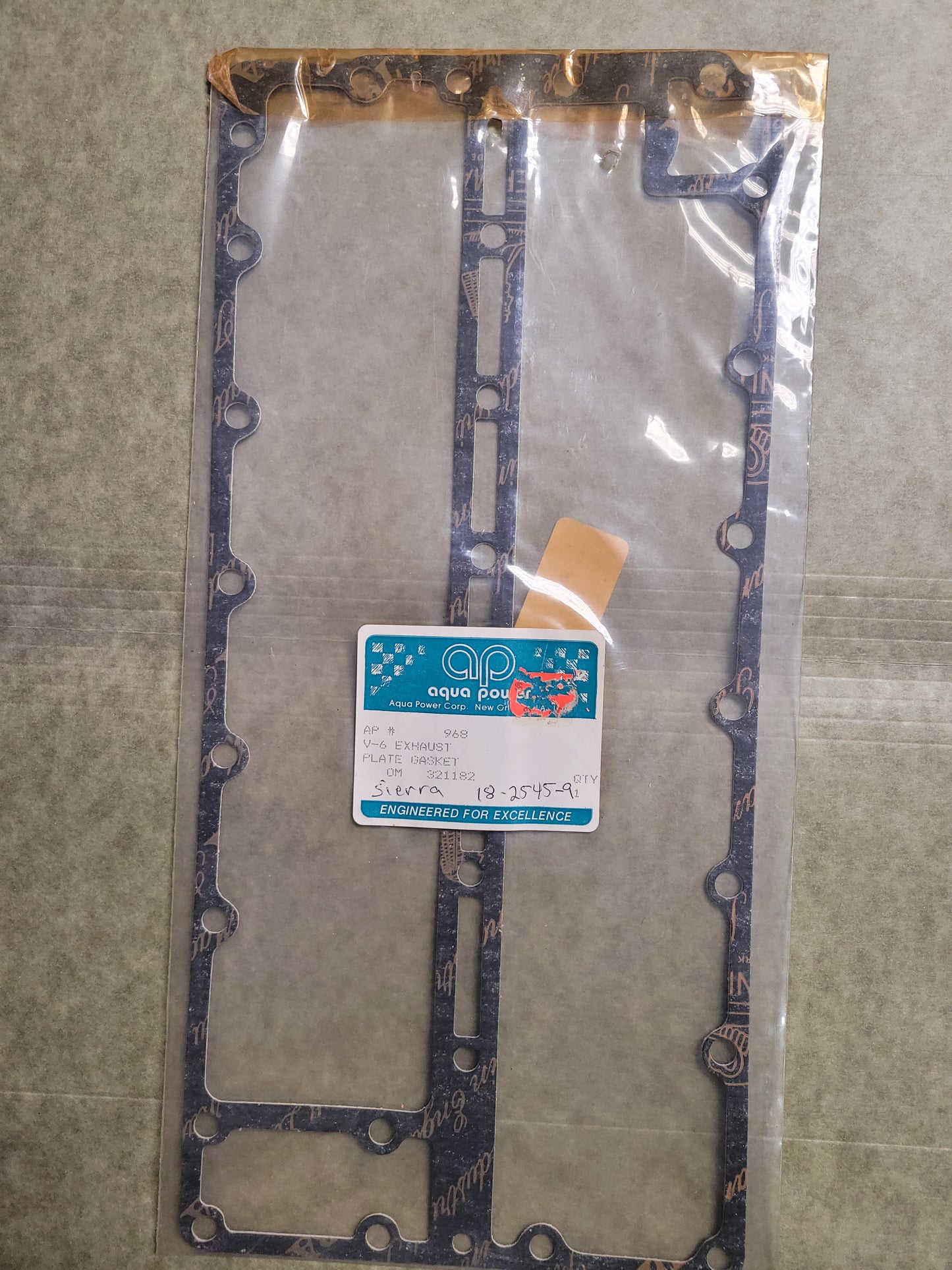 Exhaust Plate Gasket, (NOS) Aqua Power 968