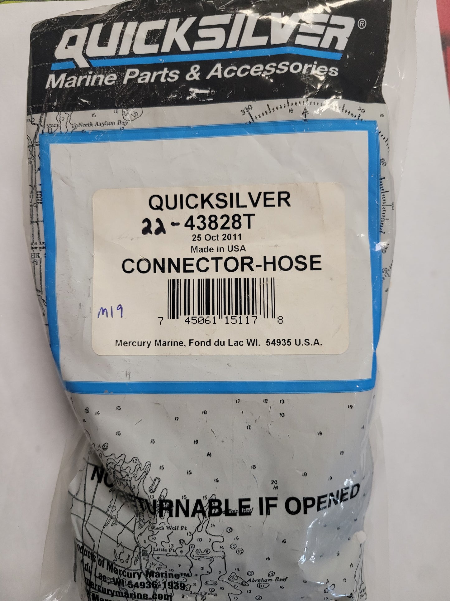 Connector, Hose, Quicksilver 43828T