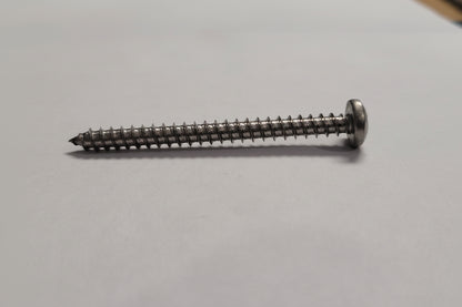 12X2-1/2" SS Pan Head Screw, 4-0205