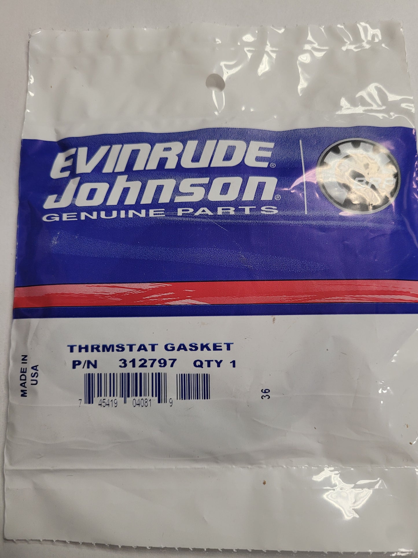 GASKET, Therm. hsg. to adapter, OMC, (NOS) 312797