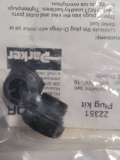 3/4"-16 sae plug kit, Racor 22351