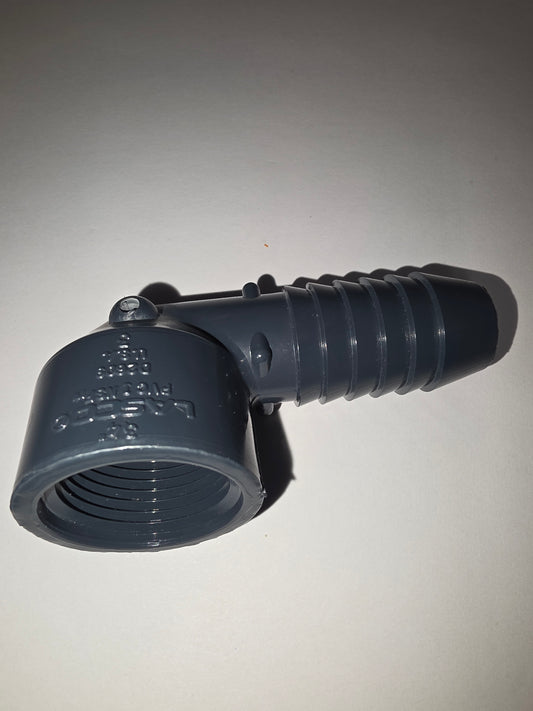 PVC 3/4" FPT x 3/4" HB 90°