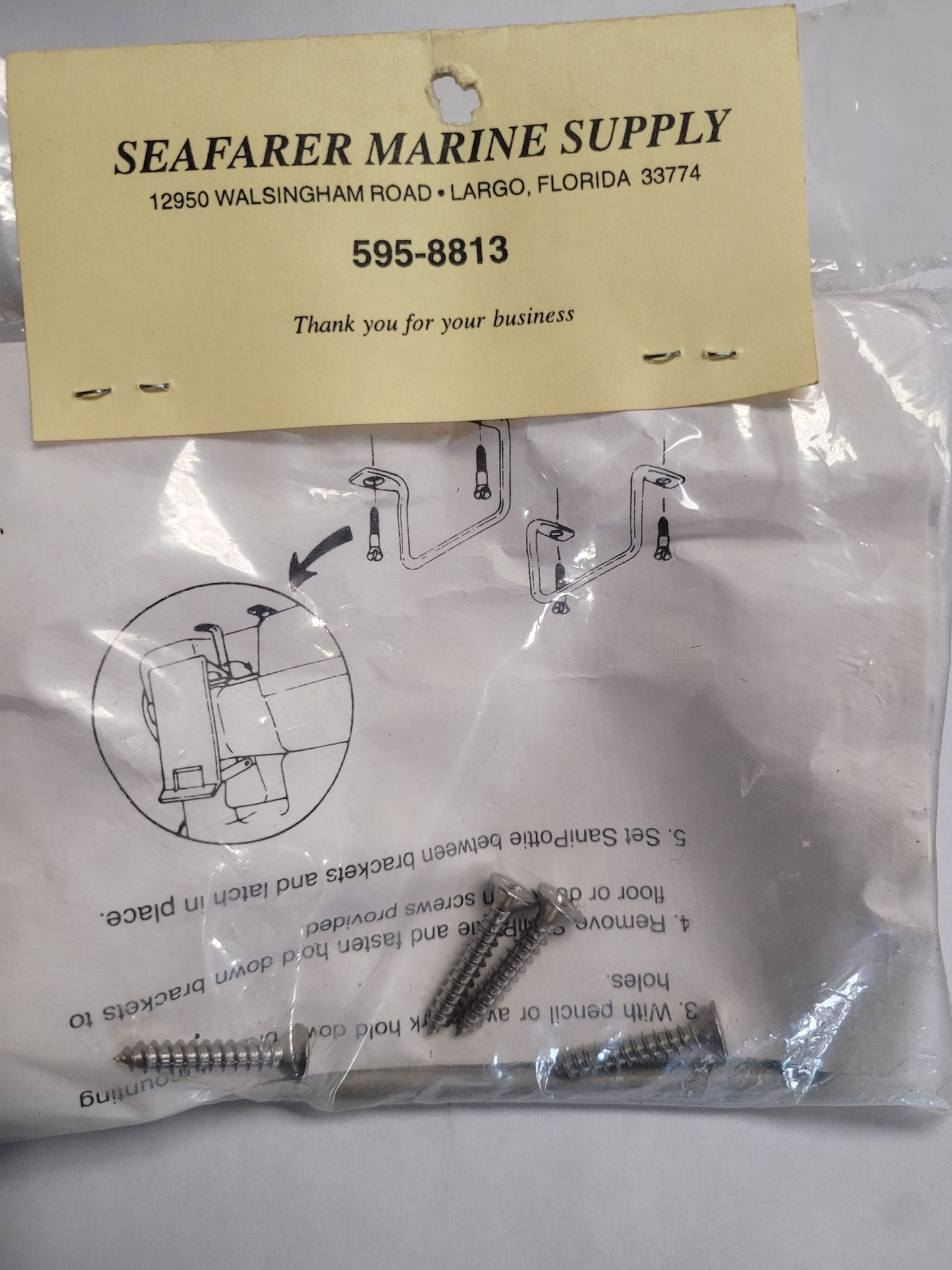 Small Hold Down Brackets, Sealand 385310018, (NOS) CLOSEOUT