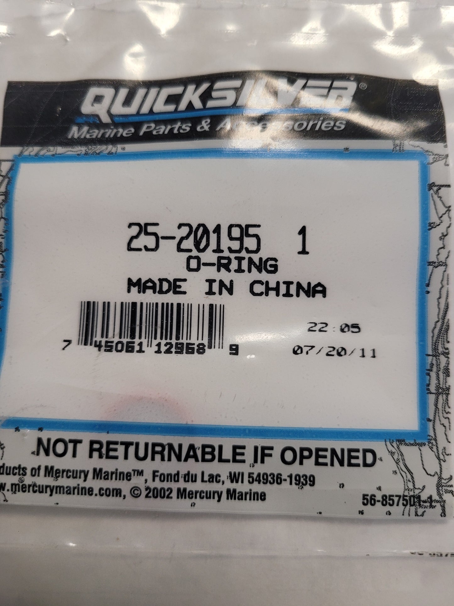 O-Ring, Quicksilver 201951