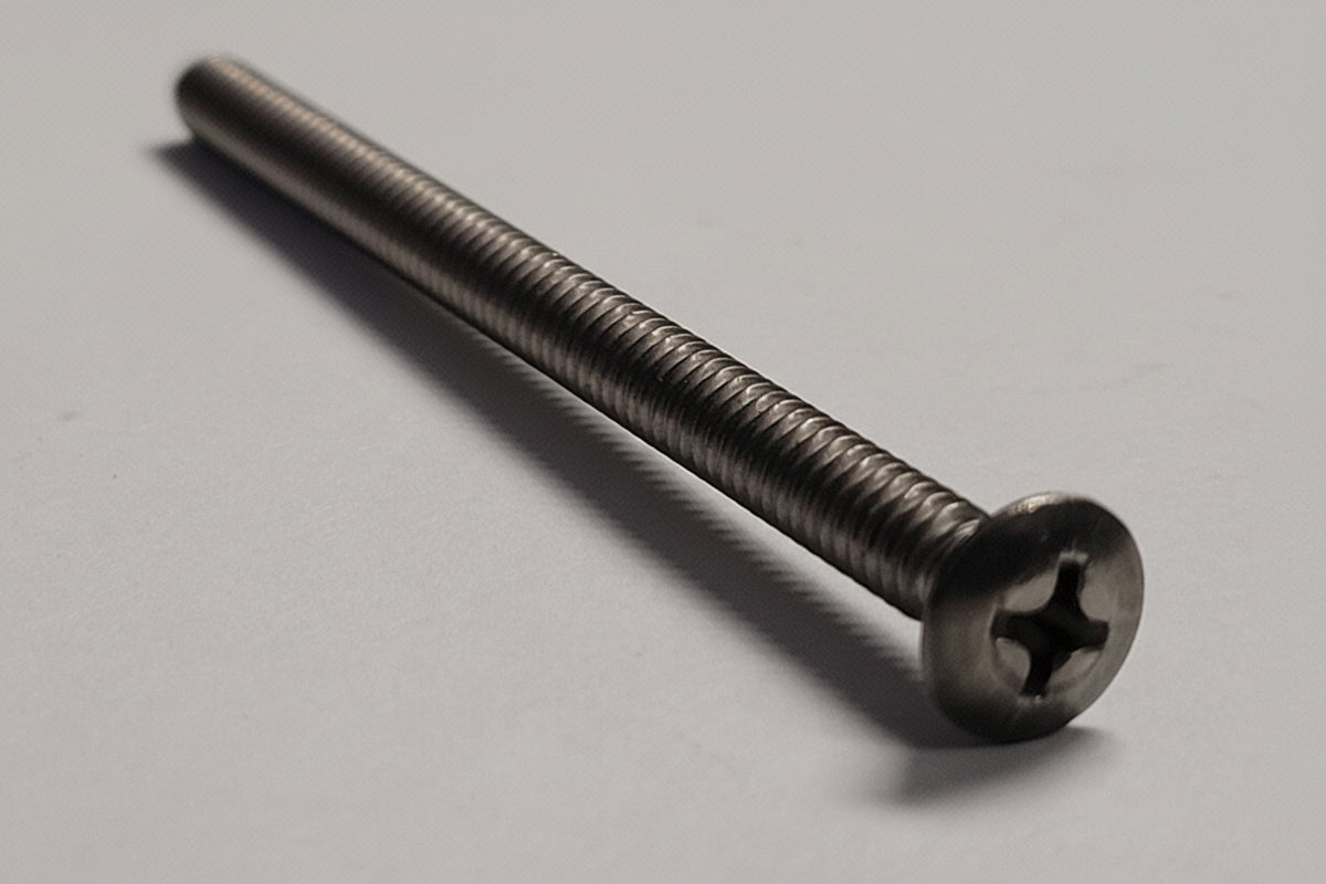 Machine Screw, Oval Head, SS 10-24x3", 8-0698