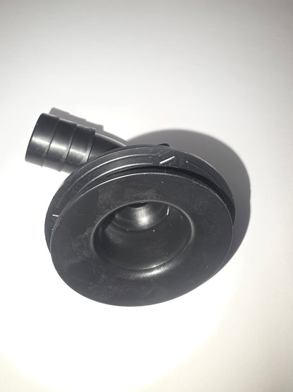 TH Marine 90 degree drain, black