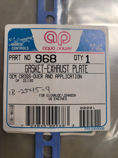 Exhaust Plate Gasket, (NOS) Aqua Power 968