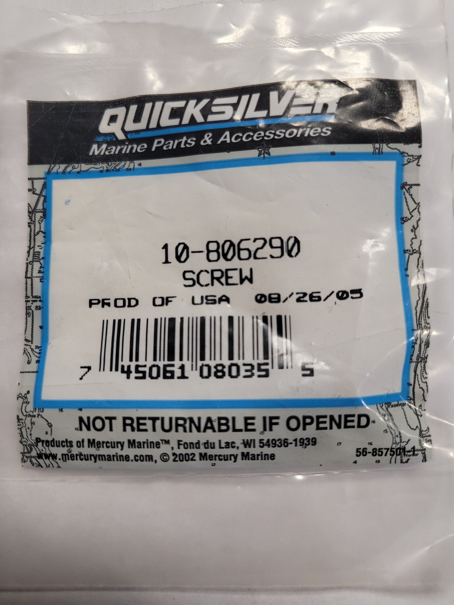 Screw, Anode, Quicksilver 806290