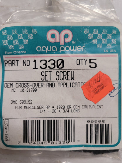 Set Screw, Aqua Power 1330