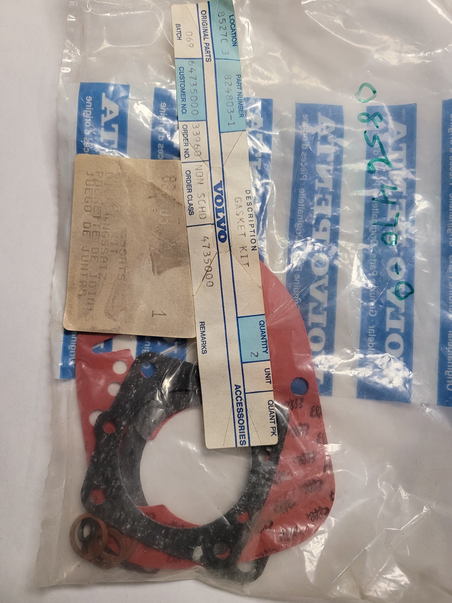 Gasket Kit, Vintage, (NOS) Volvo 826470
