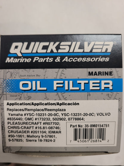Quicksilver 35-8M0154751 Oil Filter