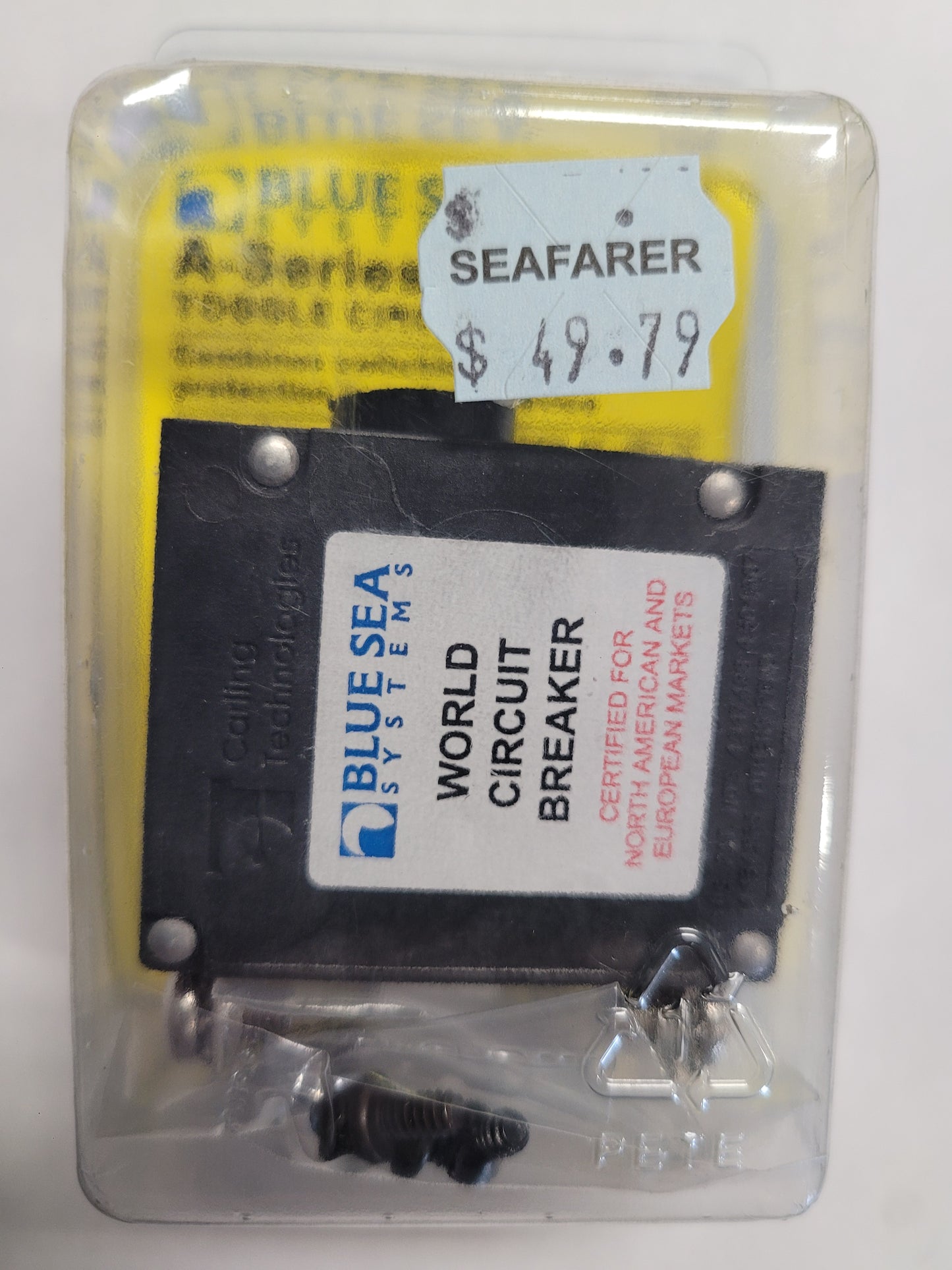 50 Amp Blue Sea Systems A-Series DC Double Pole Toggle Circuit Breaker
