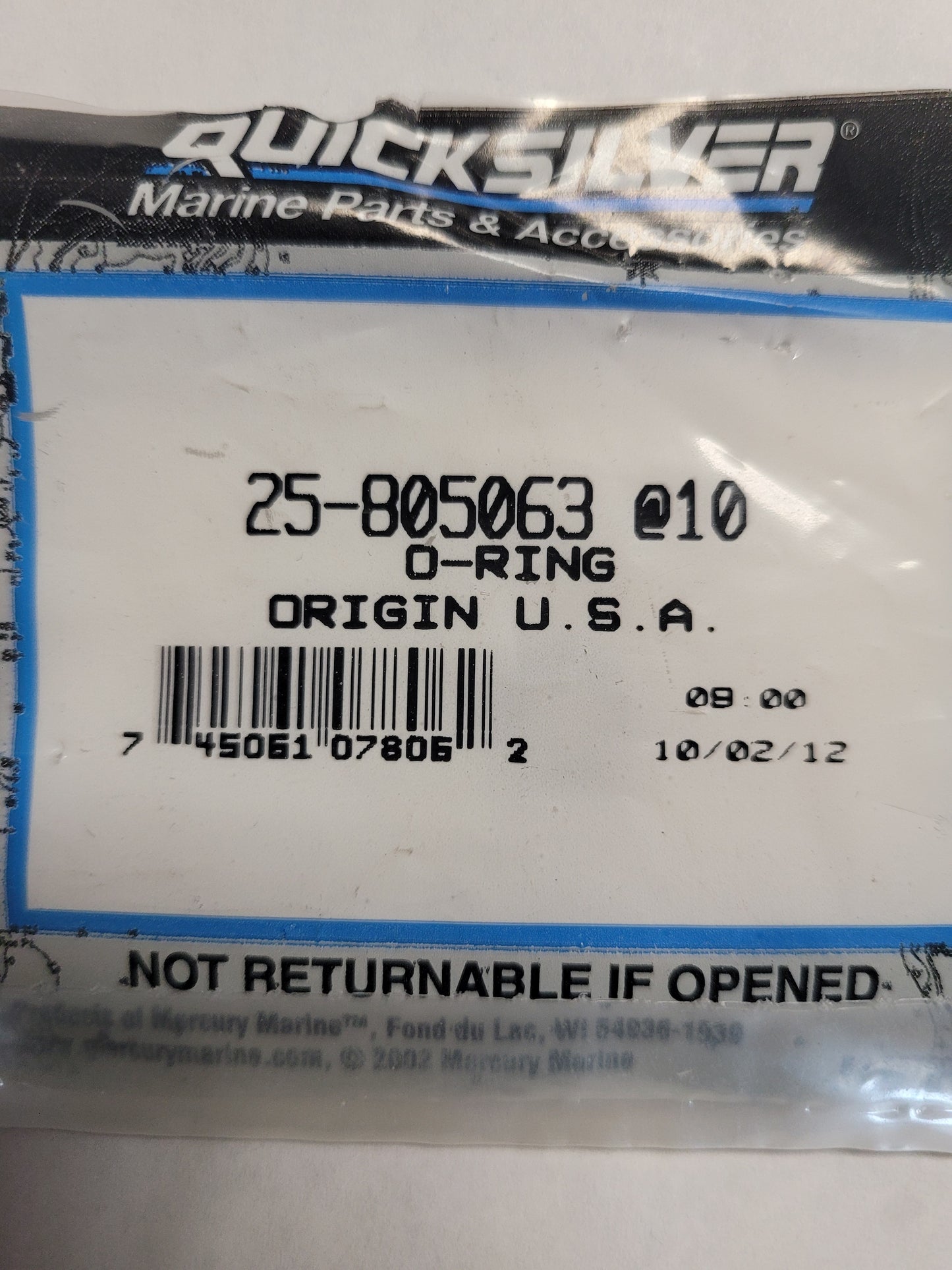O-Ring, Quicksilver 805063