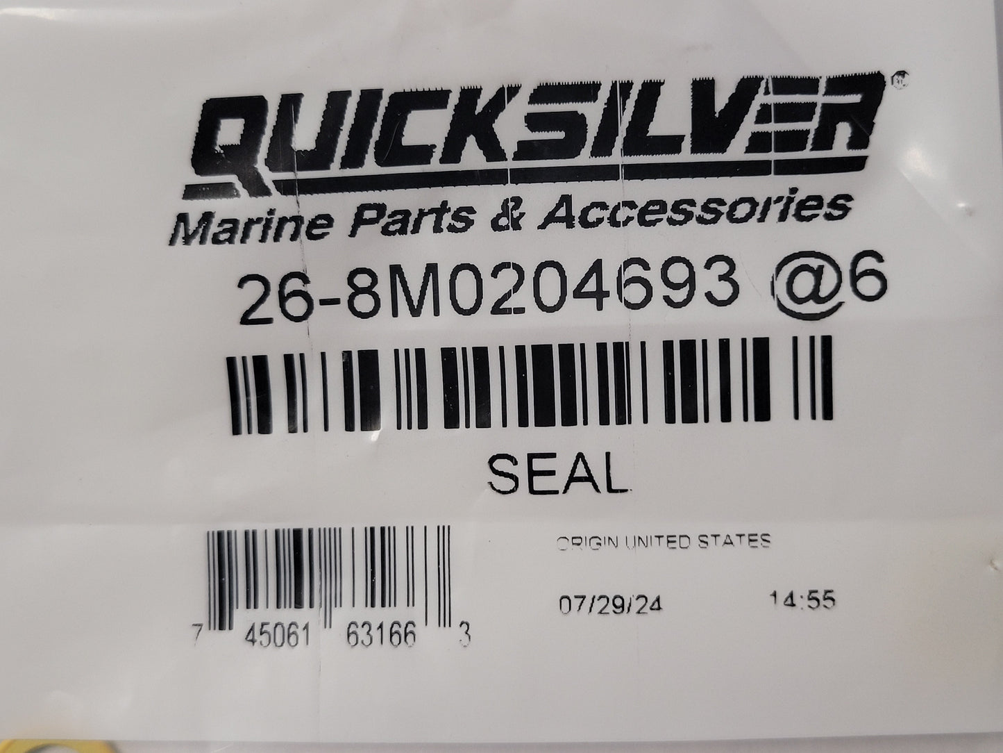 Drain Screw Washer, Quicksilver 8M0204693