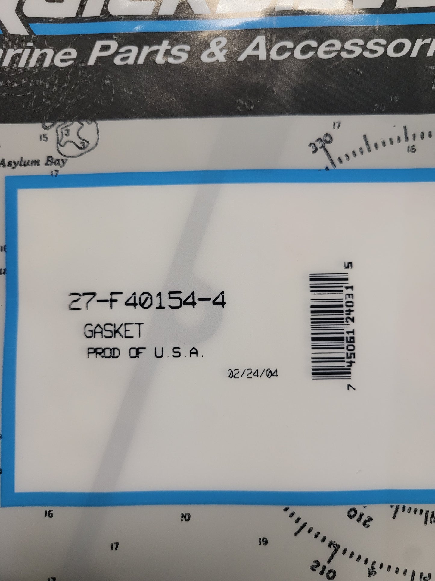Gasket, Quicksilver F40154-4, (NOS)