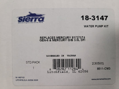 Water Pump Kit, w/housing, Sierra 18-3147