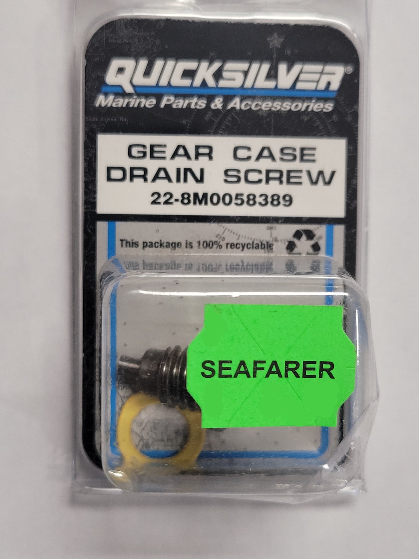 Gearcase Drain Screw, Magnetic, Quicksilver 8M0058389