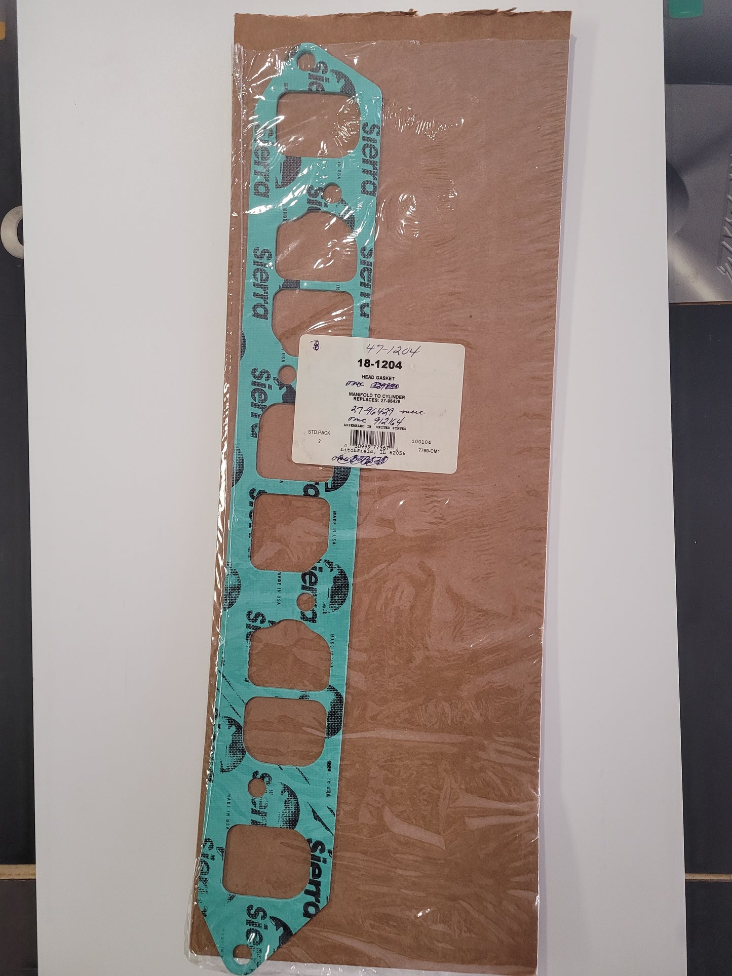 Exhaust Manifold Mounting Gasket, (NOS) Sierra 18-1204