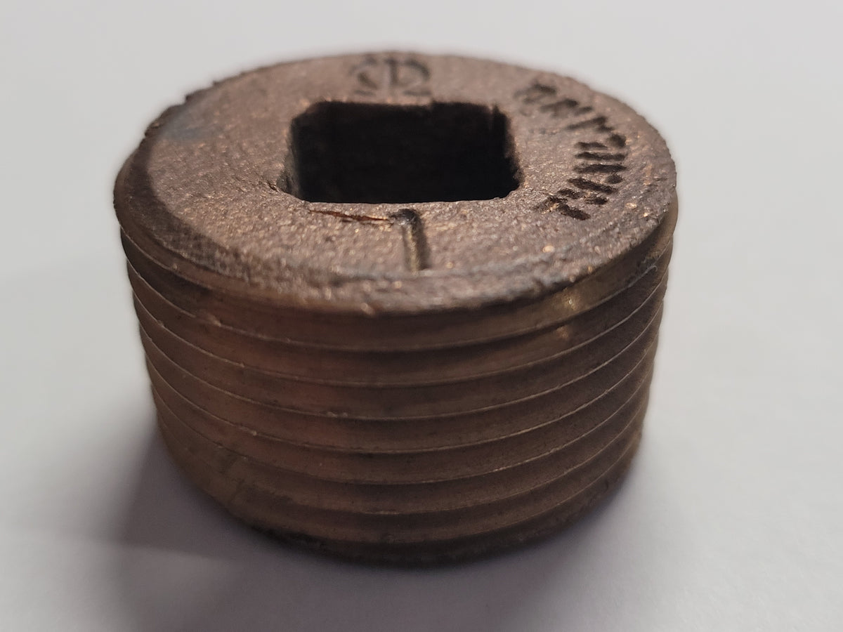 1"mip Counter Sunk Pipe Plug, Bronze, 3795-1