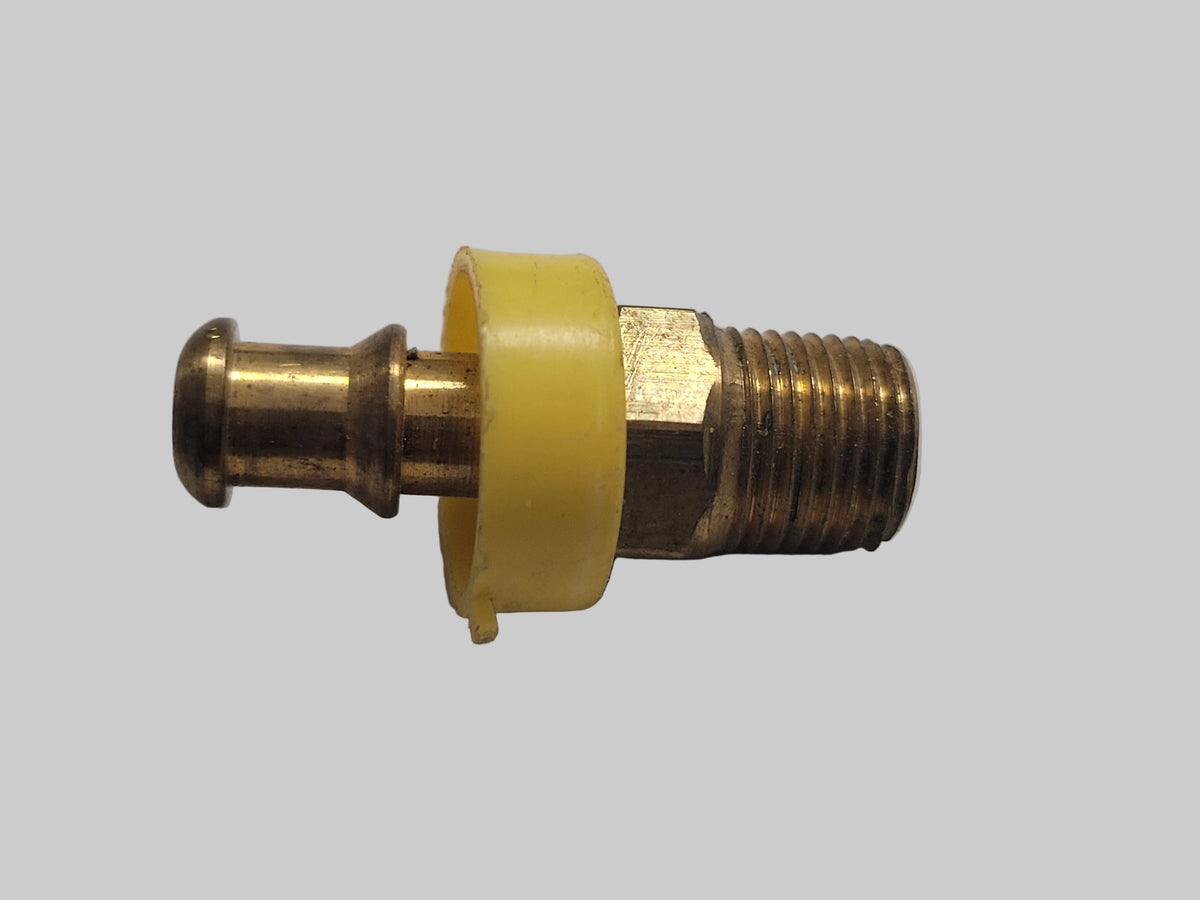 Male Push Lok, Brass,1/4" Barb x 1/8"mip, 30-200