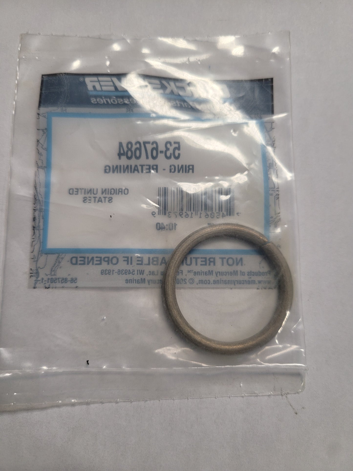 Ring, Retainer, Quicksilver 67684