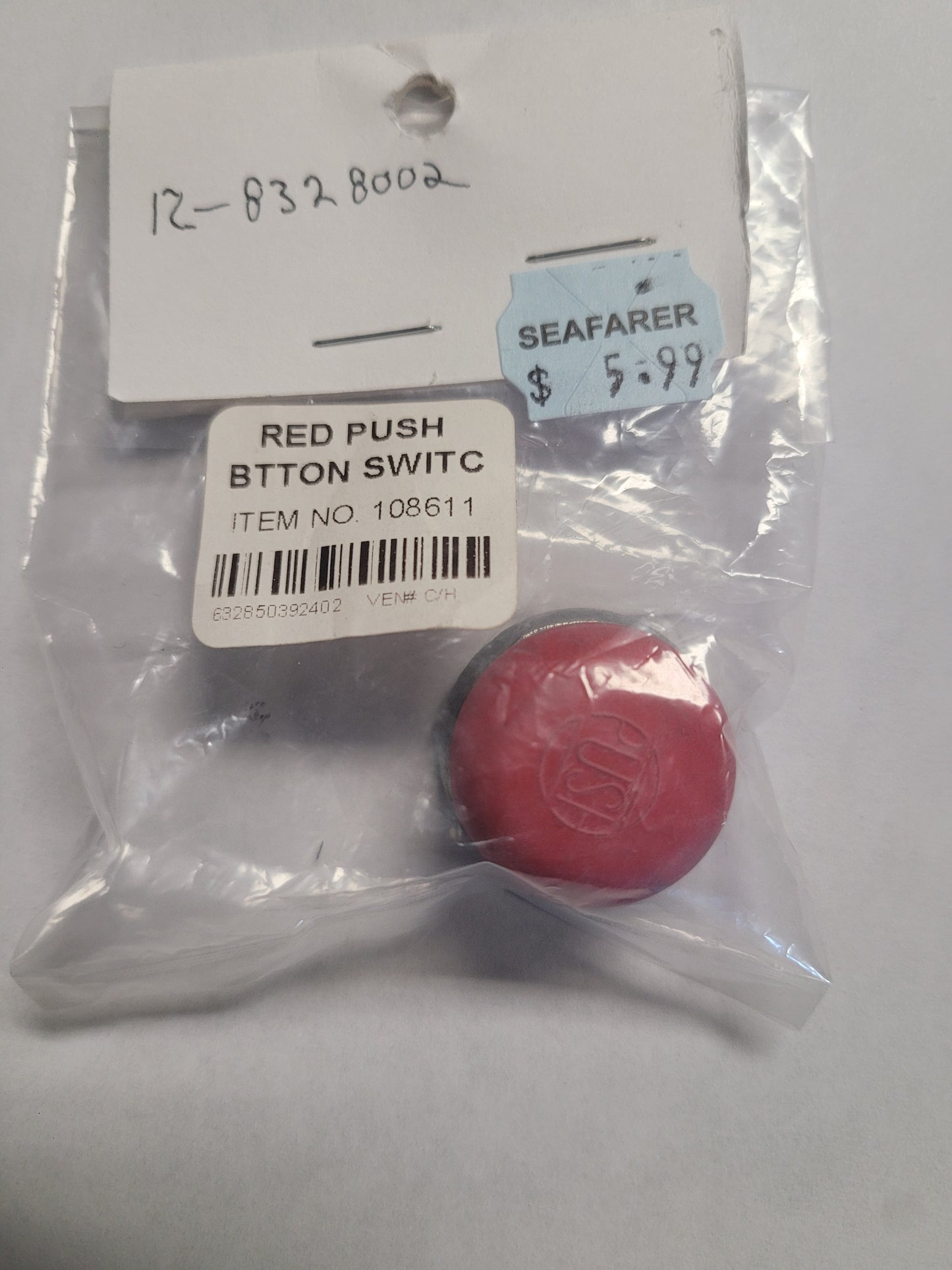 Red Push Button Switch Cap