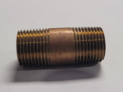3/8"mip X 1 1/2" Red Brass Pipe Nipple, 40041