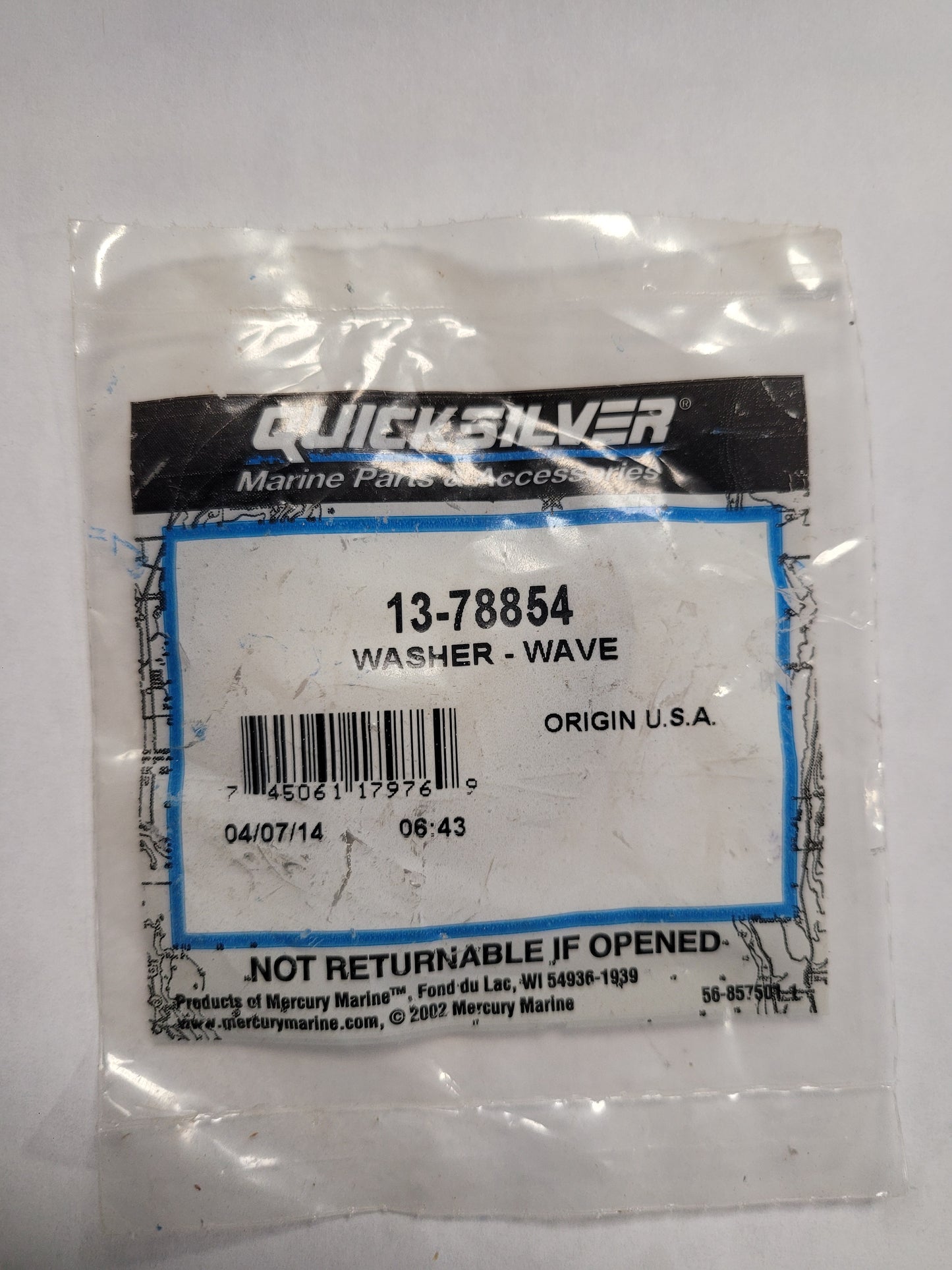 Washer - Wave, Quicksilver 78854