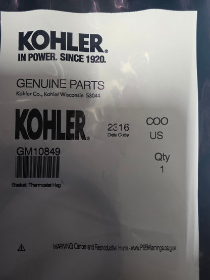 Kohler GM10849 gasket, t-stat housing