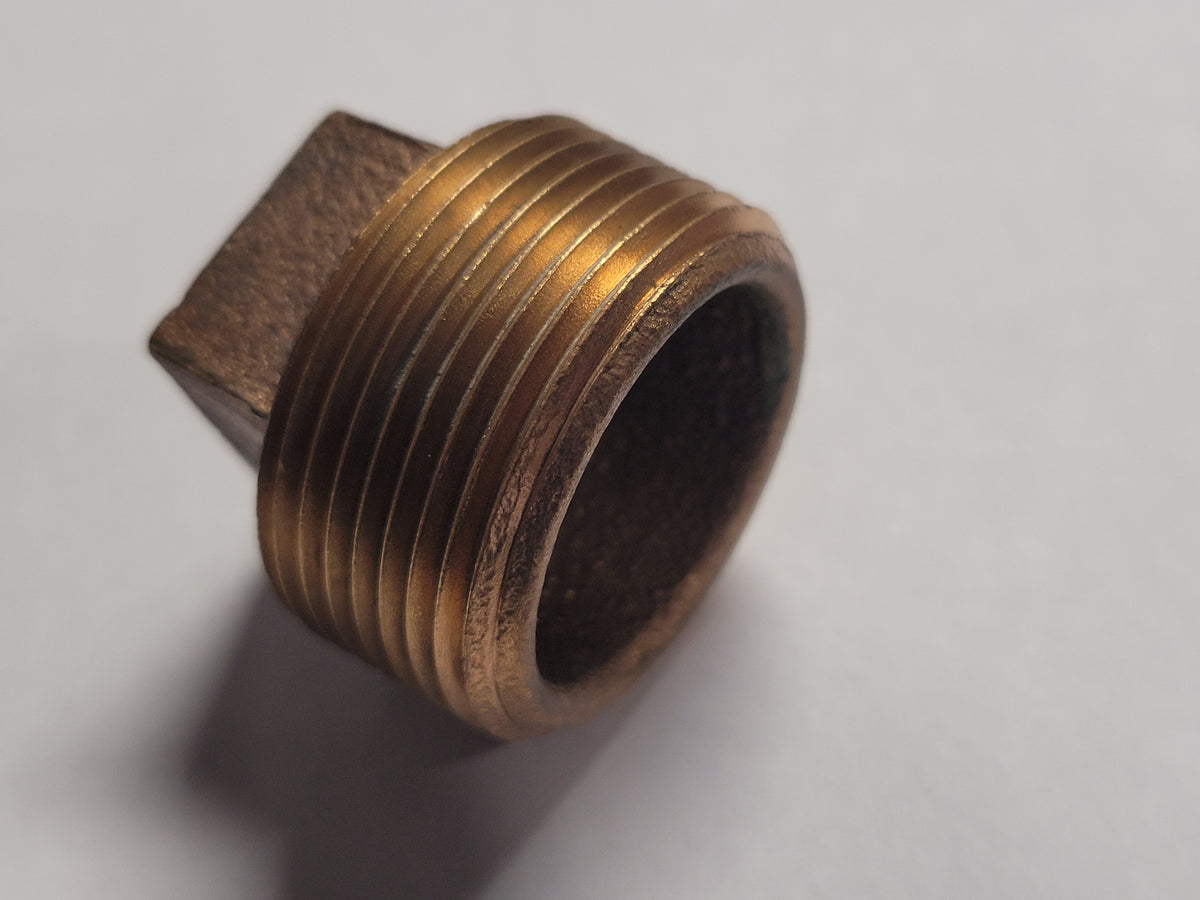 Bronze Square Head Pipe Plug, 1-1/2"mip, 44657