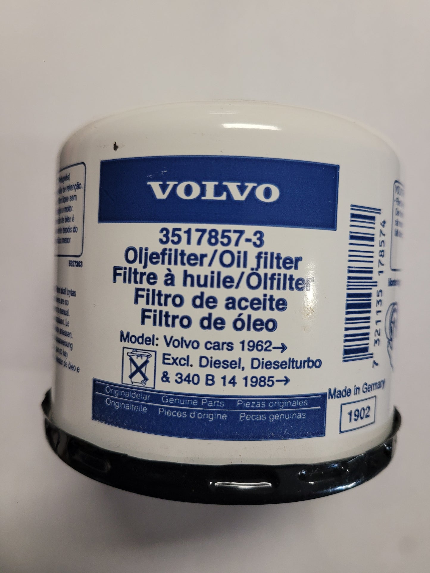 Oil Filter, (NOS) Volvo 3517857