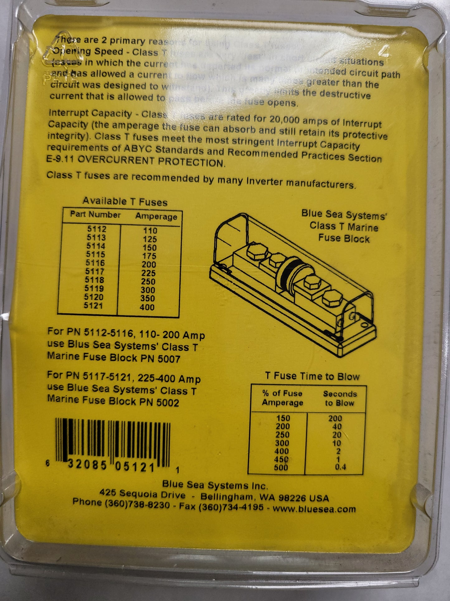 Fuse JJN (Class T) 400 Amp