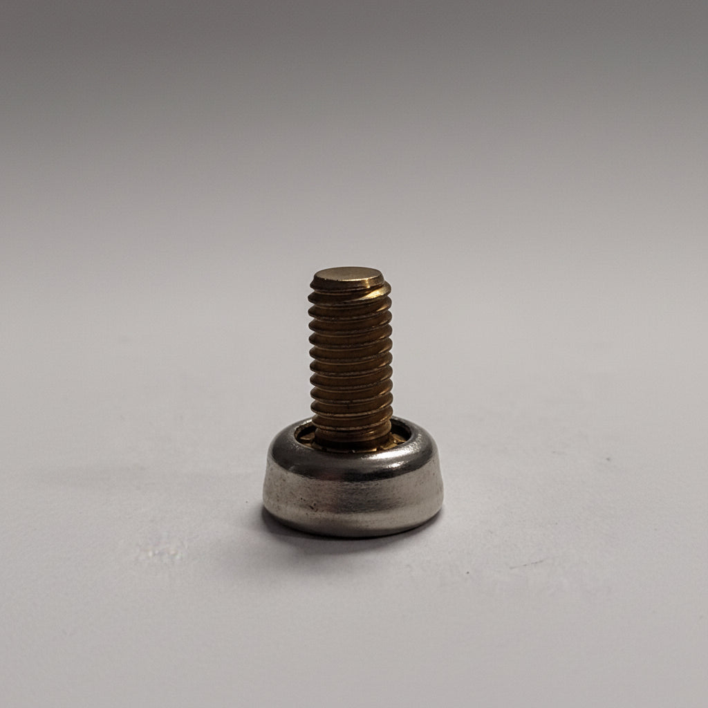 Stainless Steel Button Stud With Brass Machine Screw, 59909
