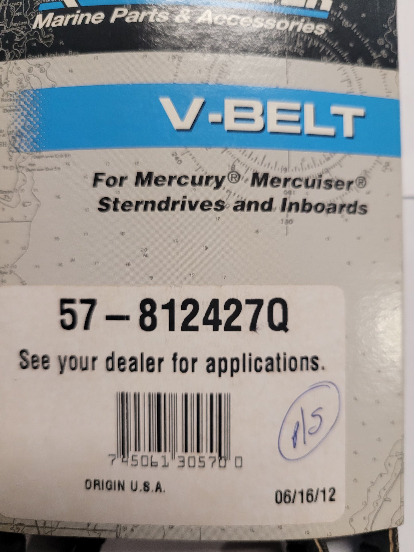 V-Belt, P/S, Quicksilver 812427Q